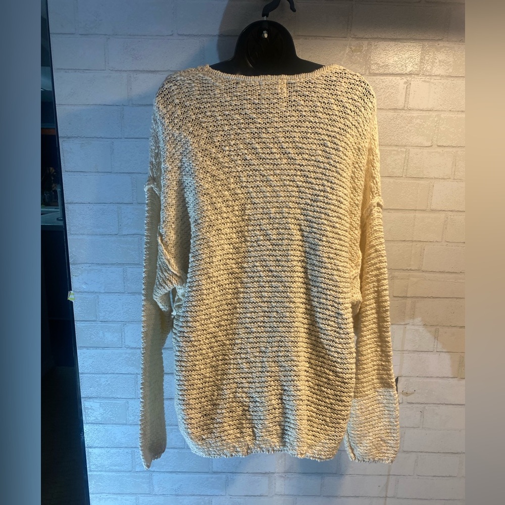 🙌Universal Thread Sweater Large Beige Open Knit … - image 4
